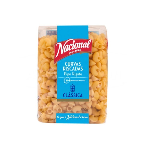 Nacional Pipe Rigate aukščiausios kokybės makaronai 500g | Multum