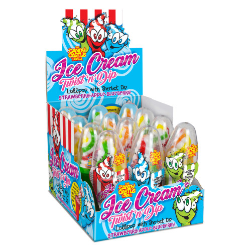 Candy Castle Crew Ice Cream saldainiai su braškių, obuolių ar mėlynių skonio 27g | Multum