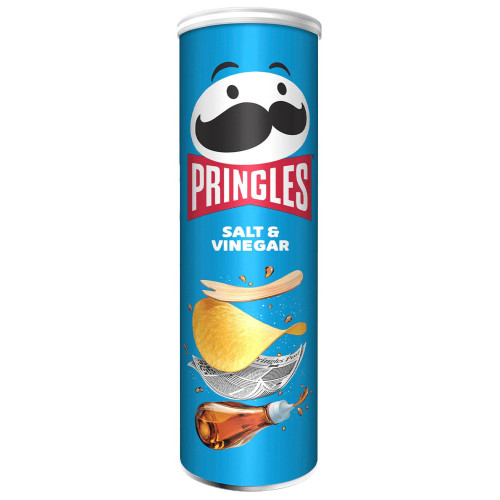 Pringles bulvių traškučiai su druska ir actu 165g | Multum