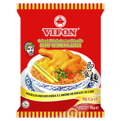 Vifon greitai paruošiami makaronai su vištiena, kario skonio 70g | Multum