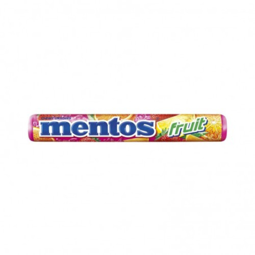 Mentos Rainbow kramtomieji saldainiai su vaisių skoniais 37,5g | Multum