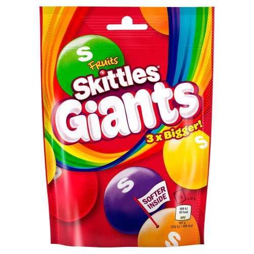 Skittles Giants kramtomosios vaisių skonio dražė 141g | Multum