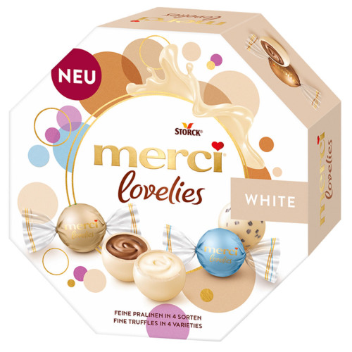 Merci Lovelies baltojo šokolado praline 185g | Multum