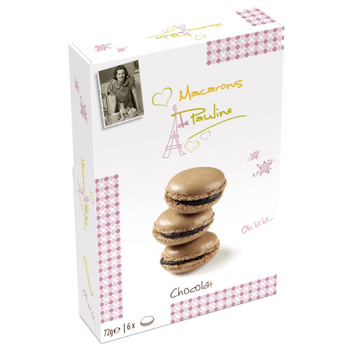 Macarons de pauline macarons su šokolado skoniu 6 vnt., 72g | Multum