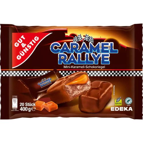 G&G Rallye šokoladiniai batonėliai su karamele 400g | Multum