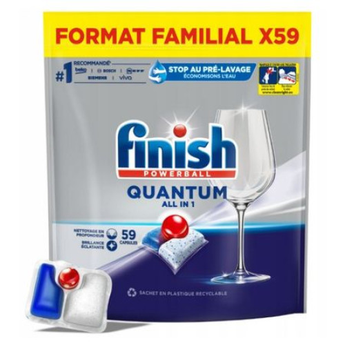 Finish Quantum All in 1 indų plovimo tabletės 59 vnt | Multum