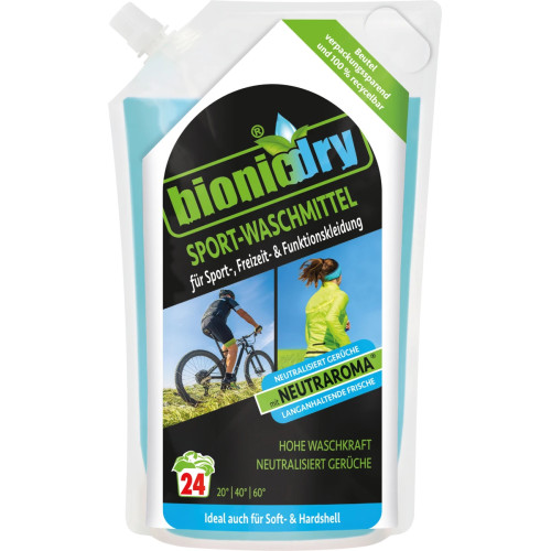 BionicDry Sport skalbimo priemonė sportiniams drabužiams 906 ml, 24x | Multum