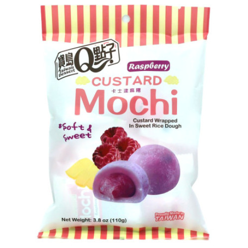 Q Brand varškė Mochi su aviečių skoniu 110g | Multum
