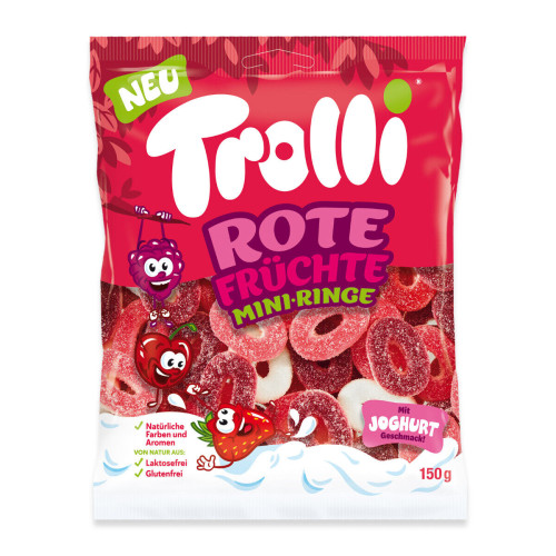 Trolli Rote Mini-Ringe želė saldainiai 150g | Multum