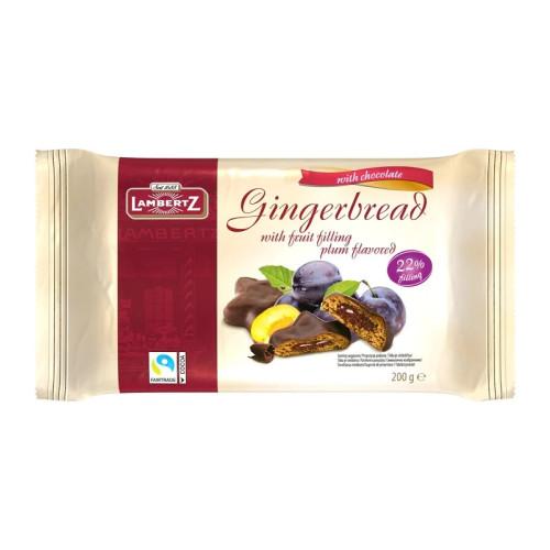 Lambertz meduoliai su slyvų įdaru pieniško šokolado glaistu 150g | Multum