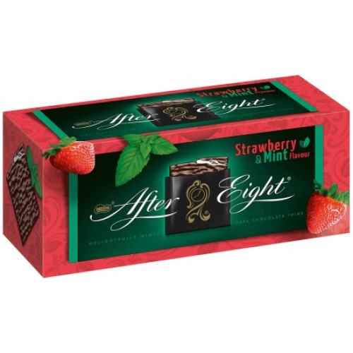 After Eight šokoladiniai saldainiai su mėtų ir braškių skonio įdaru 200g | Multum