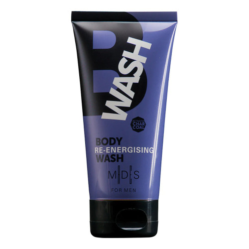 Mades Cosmetics Men energizuojanti dušo želė su aktyvuota anglimi, 150ml | Multum