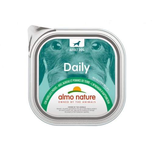 Almo Nature šlapias maistas su ėriena ir bulvėmis šunims 300g | Multum