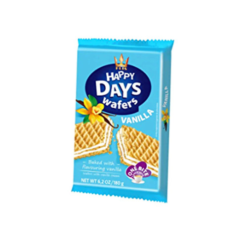 HAPPY DAYS vafliai su vaniliniu kremu 180g | Multum