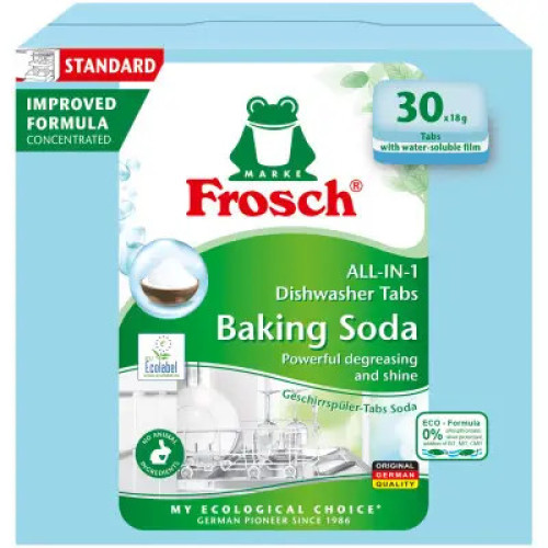 FROSCH All in 1 indų plovimo tabletės su soda 30 vnt | Multum