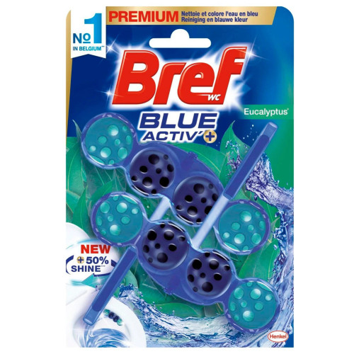 BREF Blue Activ tualeto blokeliai su eukalipto aromatu 2x50g | Multum