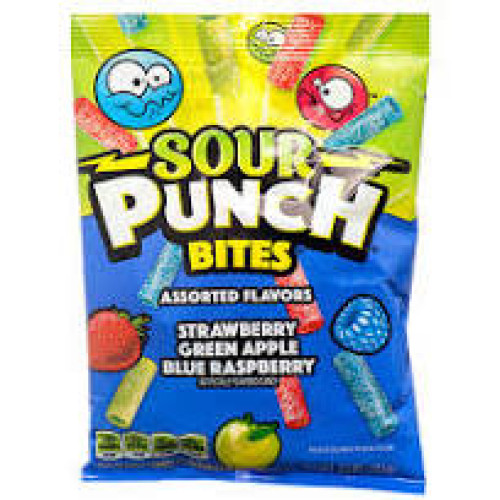 SOUR PUNCH Sweet Bites 3 skonių kramtomieji saldainiai 150g | Multum