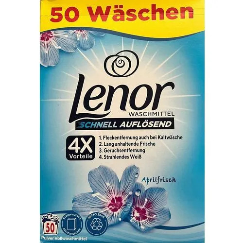 LENOR Universalūs skalbinių milteliai su lelijų aromatu (50x) 3kg | Multum