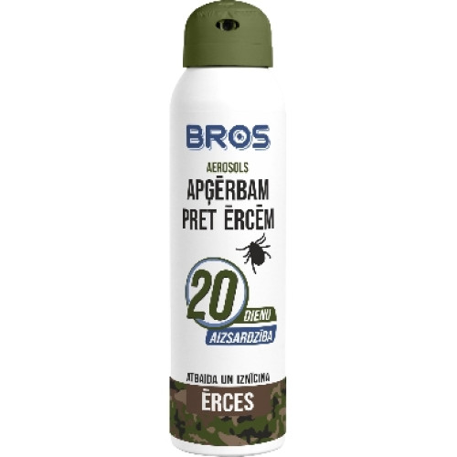 BROS aerozolis nuo erkių 90ml | Multum