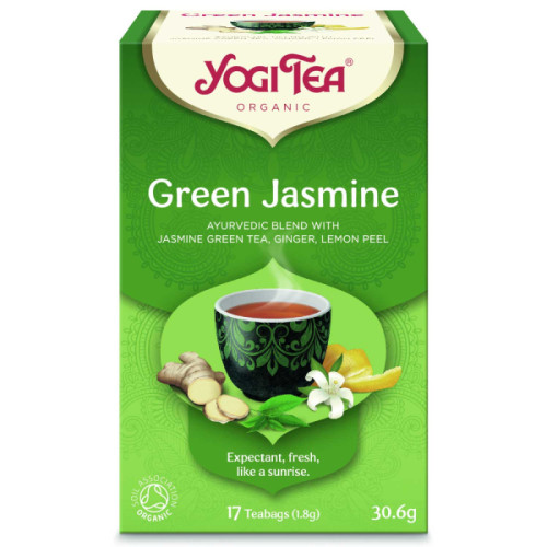 YOGI TEA žalioji arbata su jazminu 30g | Multum