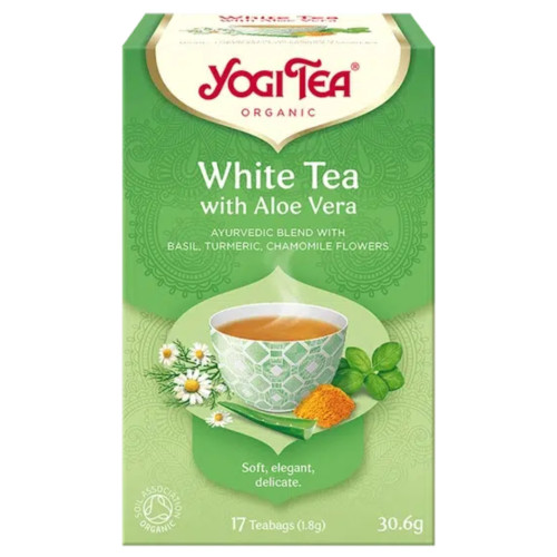 YOGI TEA baltoji arbata su alijošiumi 30g | Multum