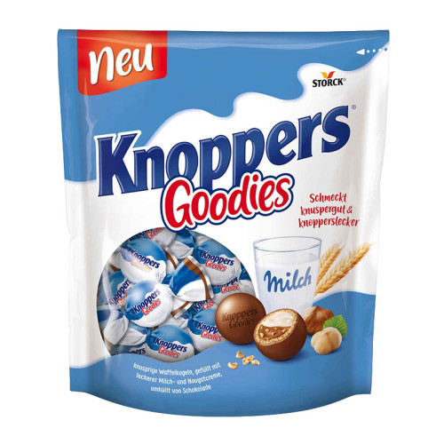KNOPPERS Goodies šokoladiniai saldainiai 180g | Multum