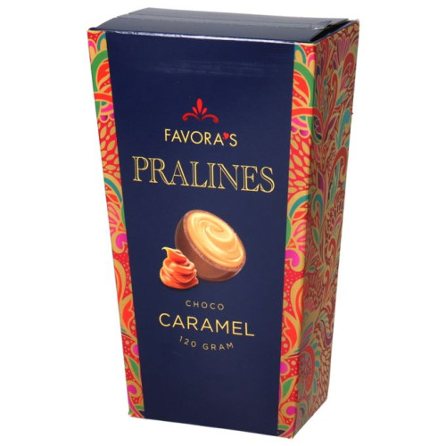 FAVORA'S Praline saldainiai su šokoladu ir karamele 120g | Multum