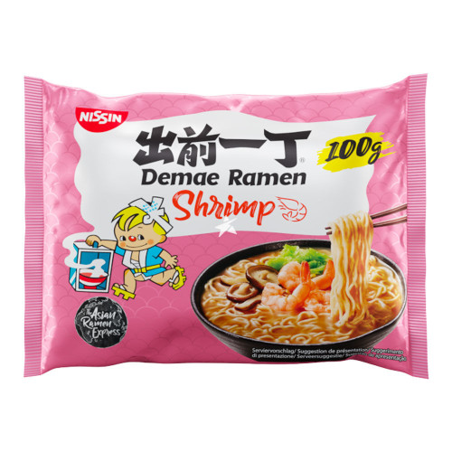 NISSIN krevečių skonio makaronai 100g | Multum