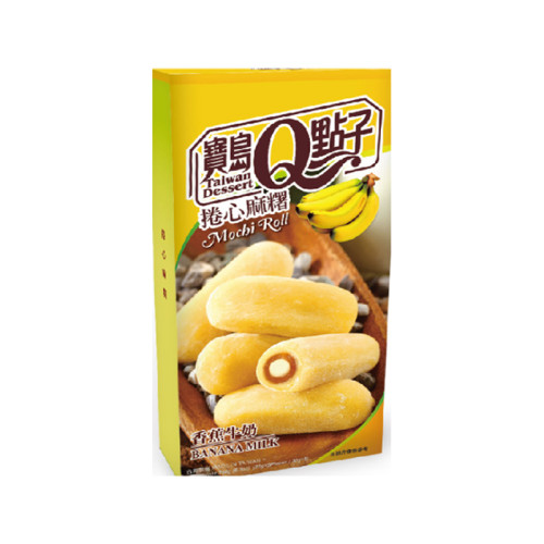 Q Brand Mochi suktinukai su bananų ir pieno kremo skonio 150g | Multum