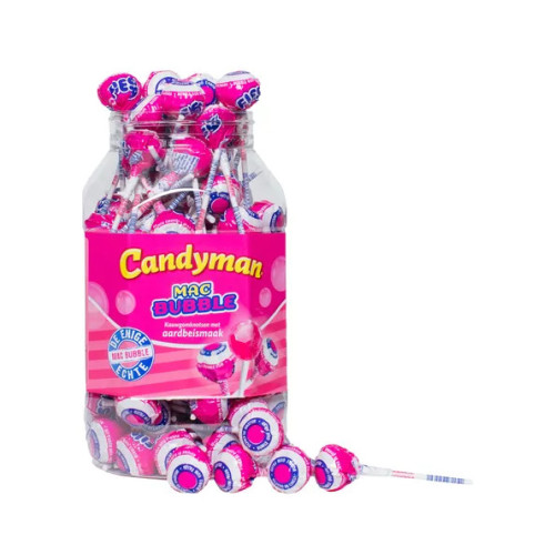 CANDYMAN Mac Bubble Strawberry ledinukai 15g | Multum