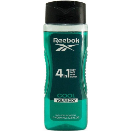 REEBOK Men 4in1 Cool Your Body šampūnas ir dušo želė 400ml | Multum