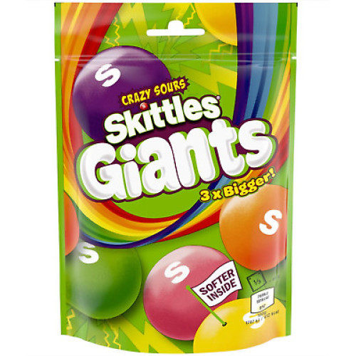 SKITTLES Rūgštūs milžinai dragees 132g | Multum