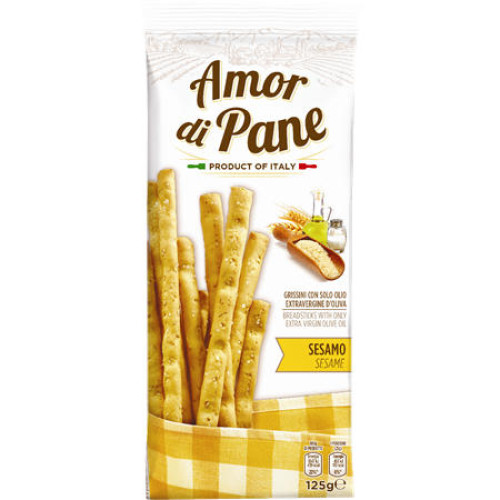 AMORE DI PANE Grissini duonos strypai Sesamo 125g | Multum