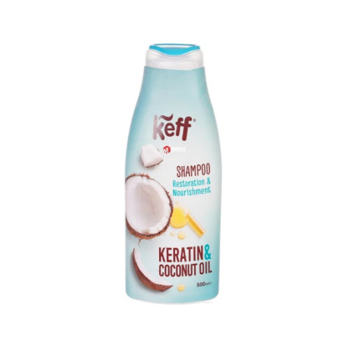 KEFF kondicionierius plaukams su keratinu ir kokosų aliejumi 500ml | Multum