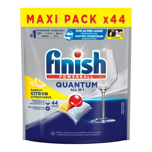 FINISH Quantum All in 1 citrinų indų plovimo kapsulės 44vnt | Multum