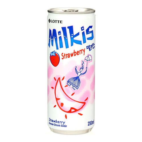 LOTTE MILKIS Braškinis limonadas 250ml | Multum