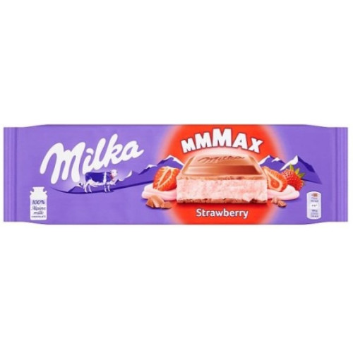 MILKA Braškinis šokolado batonėlis 300g | Multum