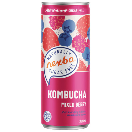 NEXBA UK Mixed Berry Kombucha gėrimas 330ml | Multum