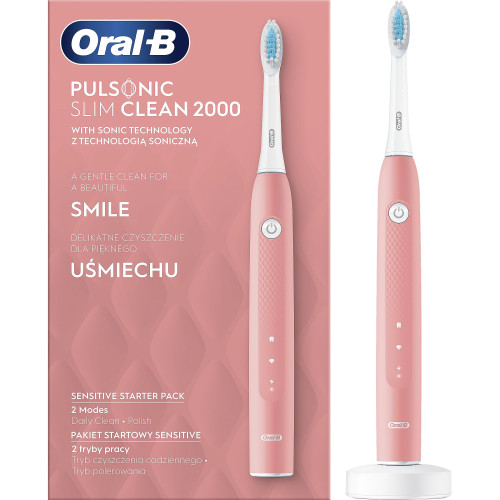 ORAL-B Pulsonic Pink elektrinis dantų šepetėlis | Multum