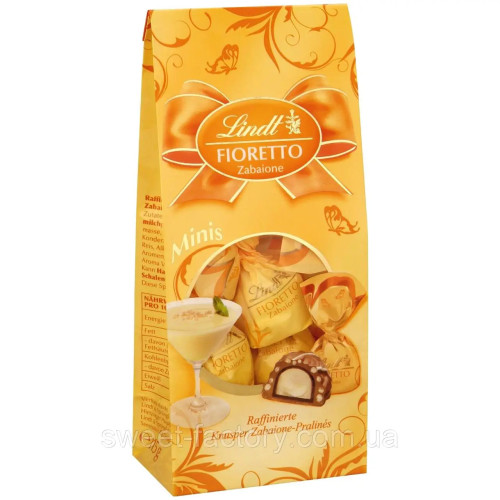 LINDT Fioretto Minis šokoladiniai saldainiai su Sabayon desertų įdaru 115g | Multum