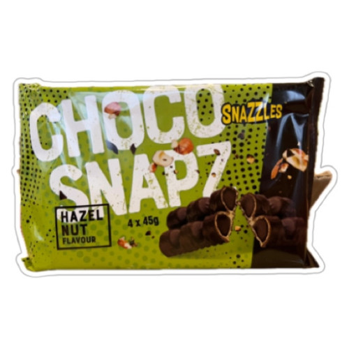 SNAZZLES Choco Snapz vafliniai batonėliai su lazdyno riešutų įdaru 180g | Multum