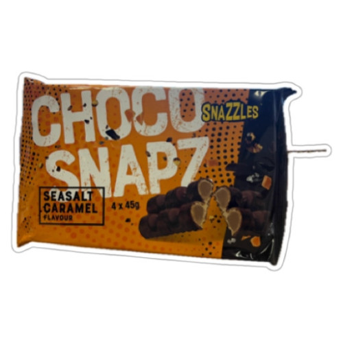 SNAZZLES Choco Snapz vafliniai batonėliai su sūraus karamelės įdaru 180g | Multum