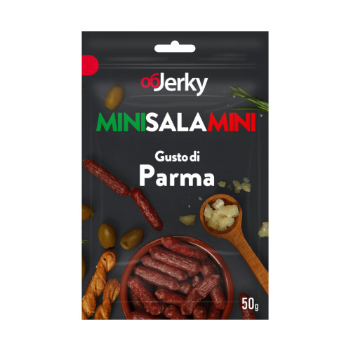 OBJERKY MiniSalami Parma kiaulienos dešrelės su Parmos sūriu 50g | Multum