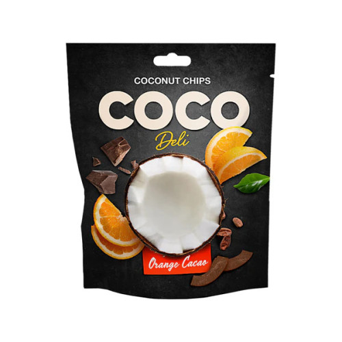 COCO DELI kokosų traškučiai su apelsinų ir kakavos skoniu 30g | Multum