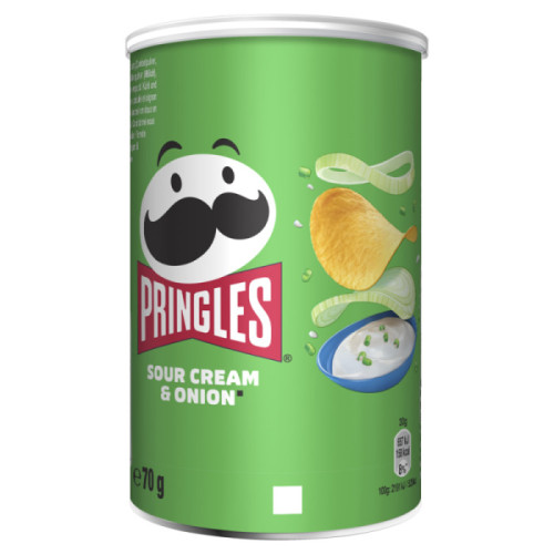 PRINGLES traškučiai Grietinė ir svogūnai 70g | Multum