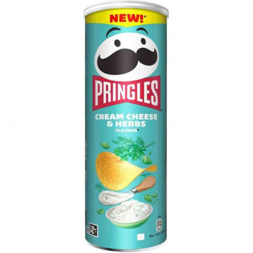 PRINGLES traškučiai su grietinėlės sūrio ir žolelių skoniu 165g | Multum
