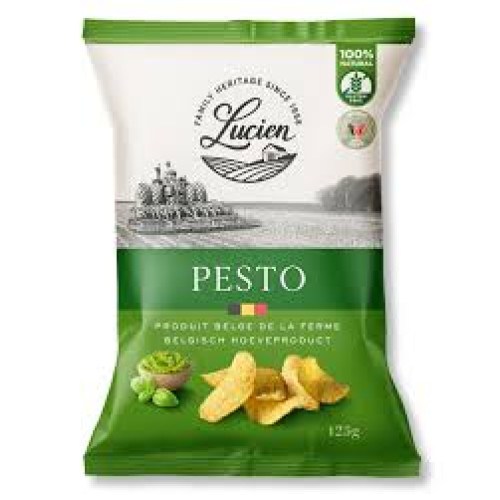 Lucien Classic bulvių traškučiai su pesto skoniu 125g | Multum