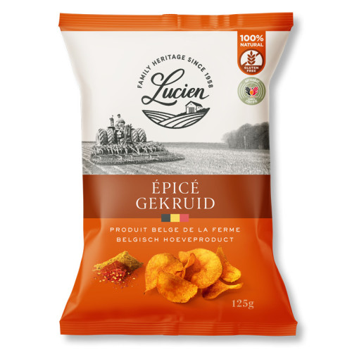 Lucien Classic bulvių traškučiai, aštrūs 125g | Multum