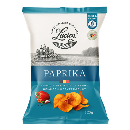 Lucien Classic bulvių traškučiai su paprikos skoniu 125g | Multum