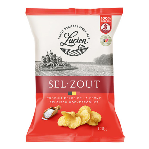 Lucien Classic bulvių traškučiai su druska 125g | Multum